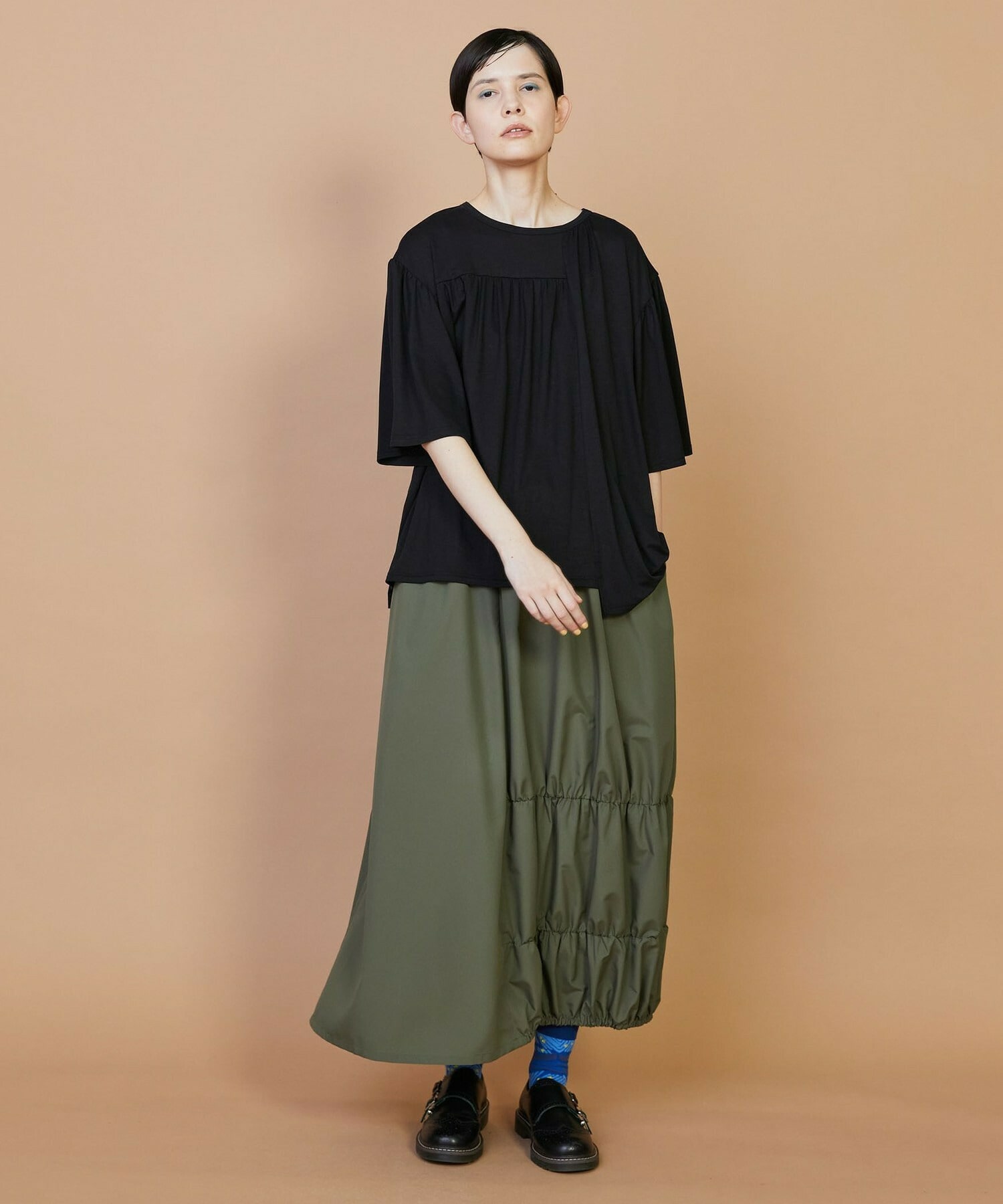 【FRAPBOIS】マットタフタ スカート 詳細画像 ブラック 14
