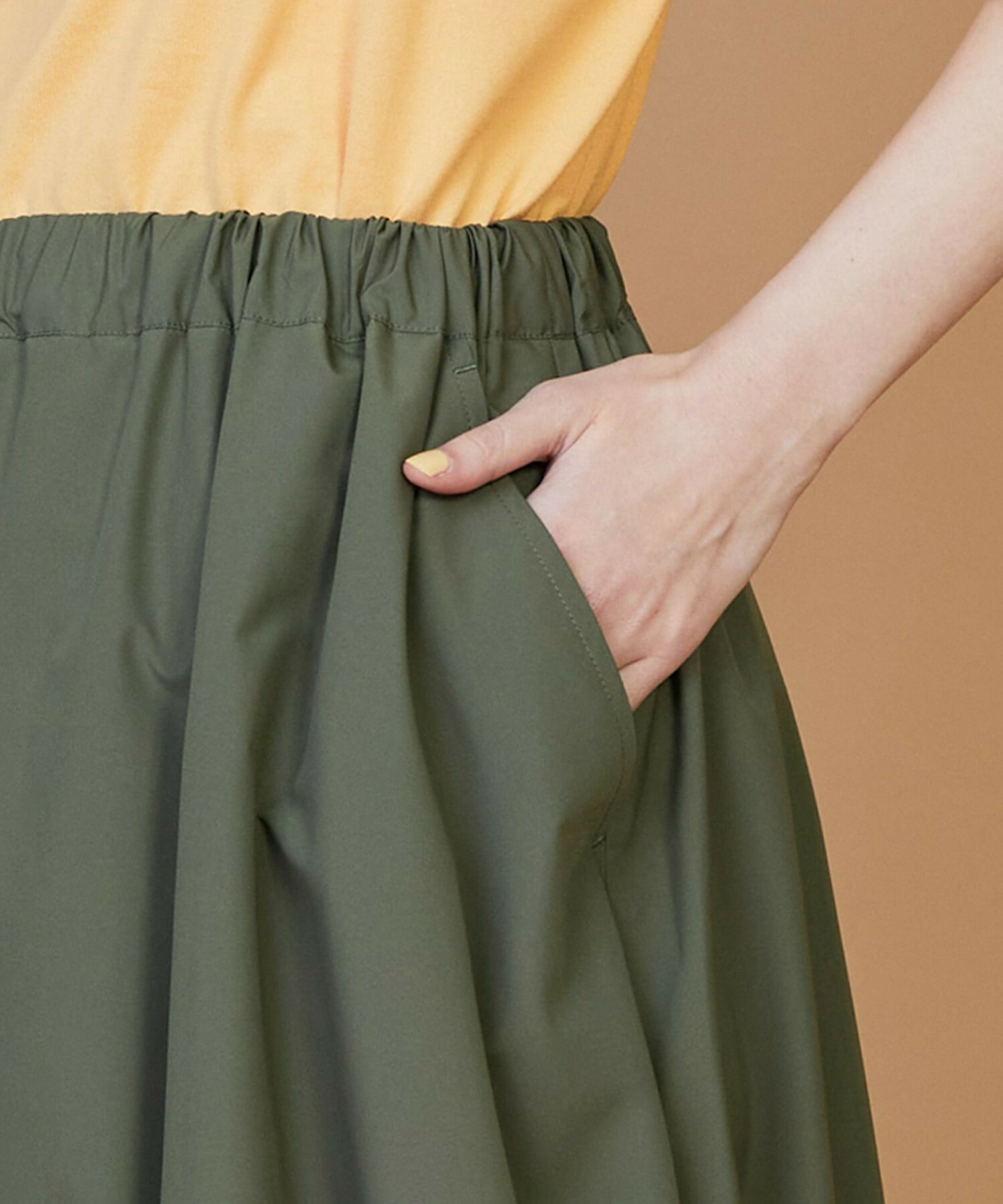 【FRAPBOIS】マットタフタ スカート 詳細画像 ブラック 4