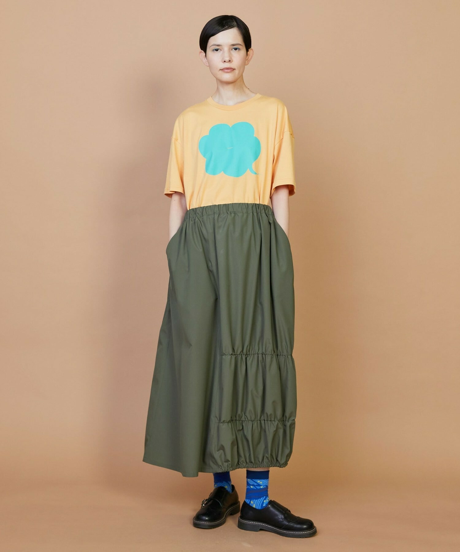 【FRAPBOIS】マットタフタ スカート 詳細画像 ブラック 7