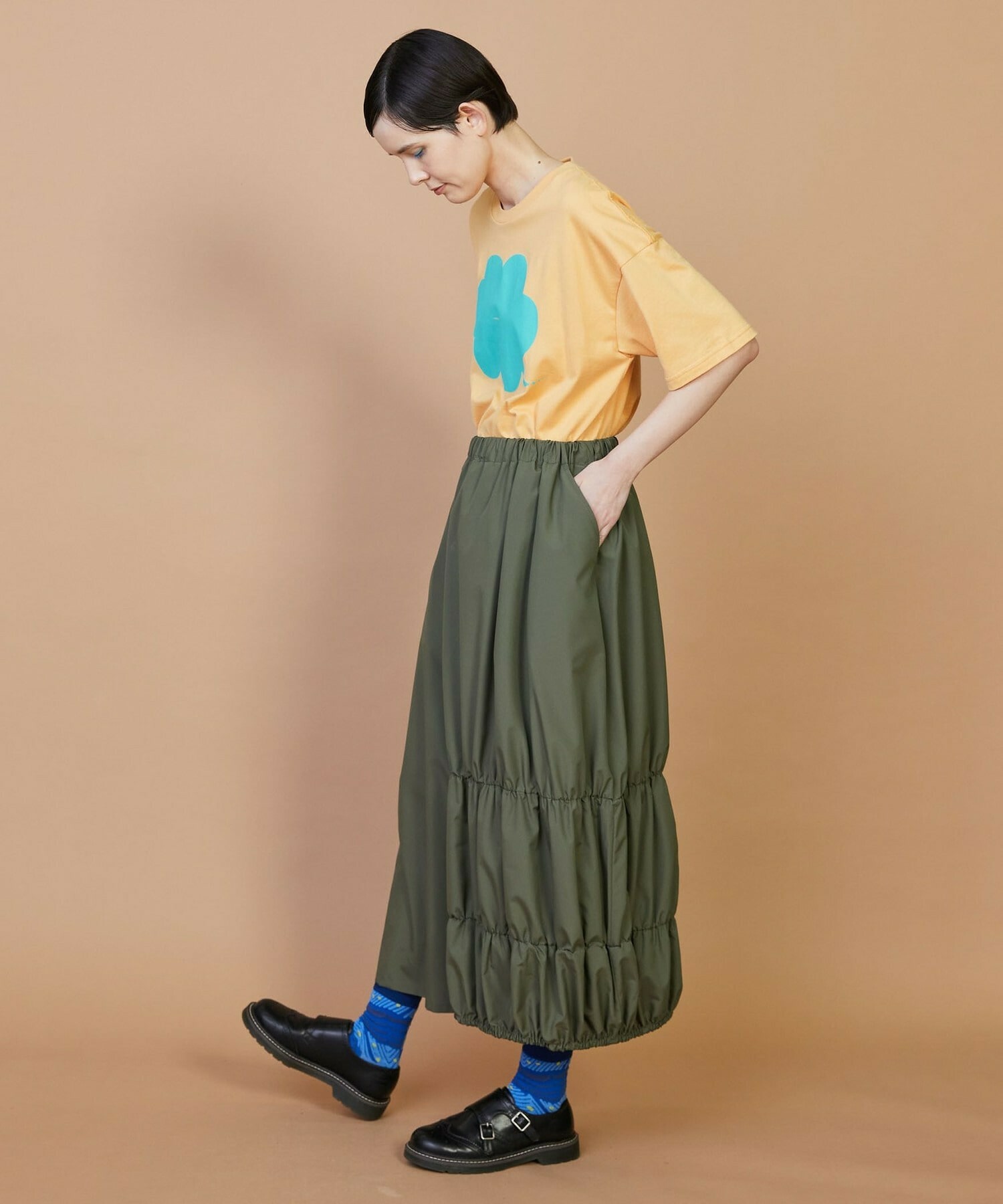 【FRAPBOIS】マットタフタ スカート 詳細画像 ブラック 8