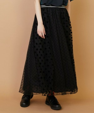 【FRAPBOIS】チュールスカート 詳細画像 ブラック 1