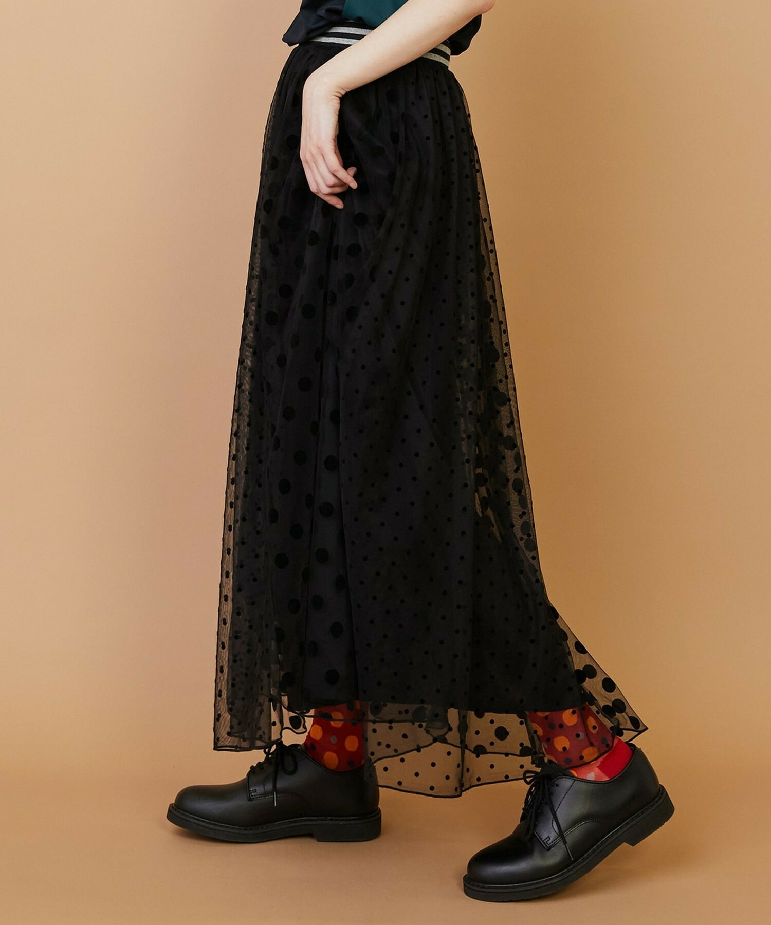 【FRAPBOIS】チュールスカート 詳細画像 ブラウン 1