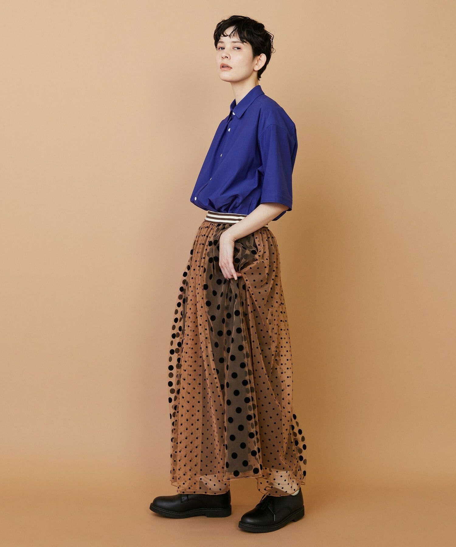 【FRAPBOIS】チュールスカート 詳細画像 ブラウン 16