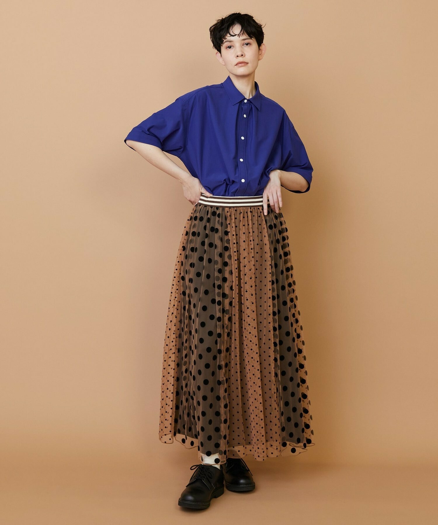 【FRAPBOIS】チュールスカート 詳細画像 ブラウン 18