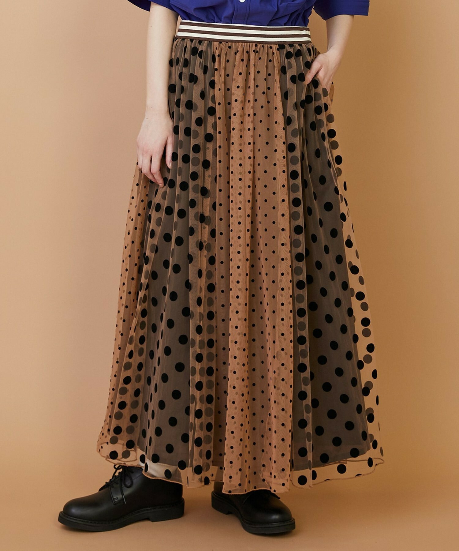 【FRAPBOIS】チュールスカート 詳細画像 ブラウン 1