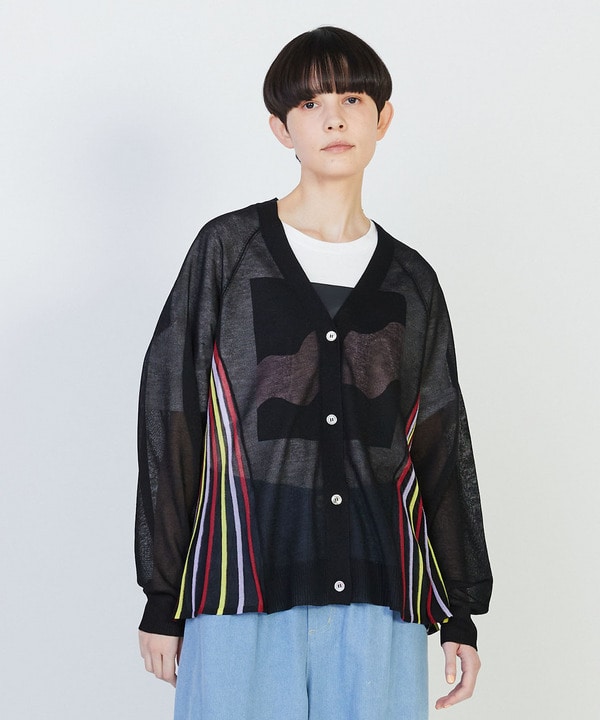 シアープリーツ カーディガン 詳細画像 ブラック 1