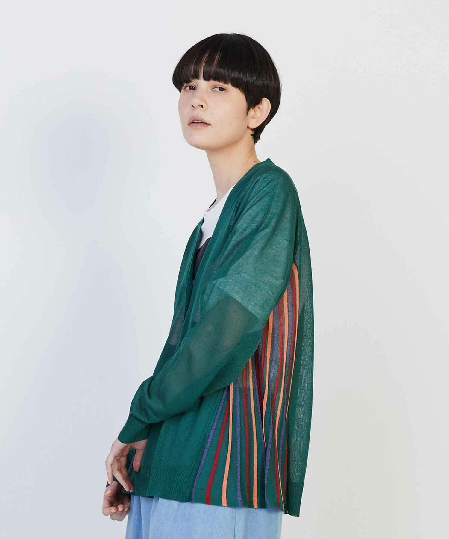 【FRAPBOIS】シアープリーツ カーディガン 詳細画像 ブラック 1