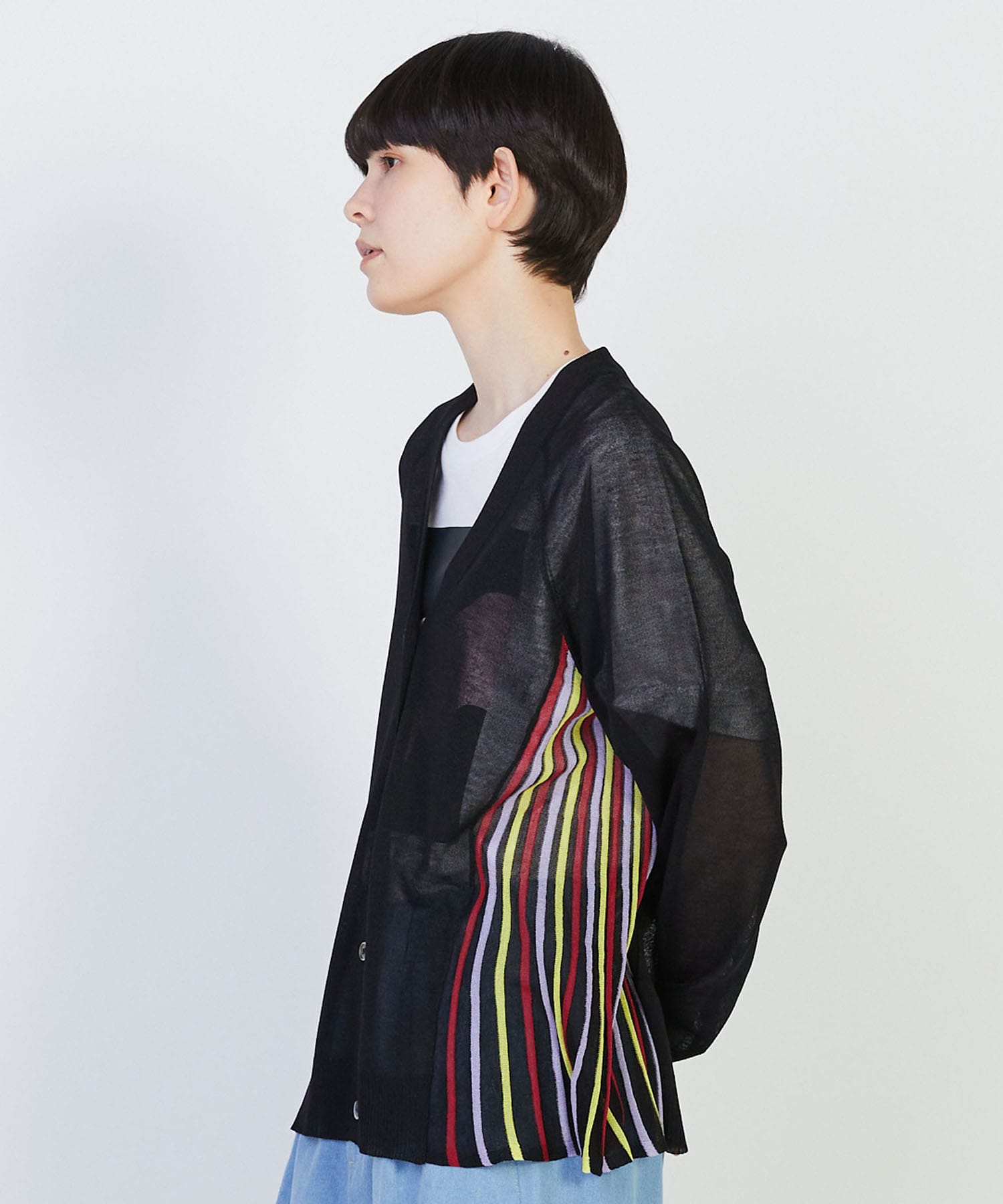 【FRAPBOIS】シアープリーツ カーディガン 詳細画像 ブラック 10