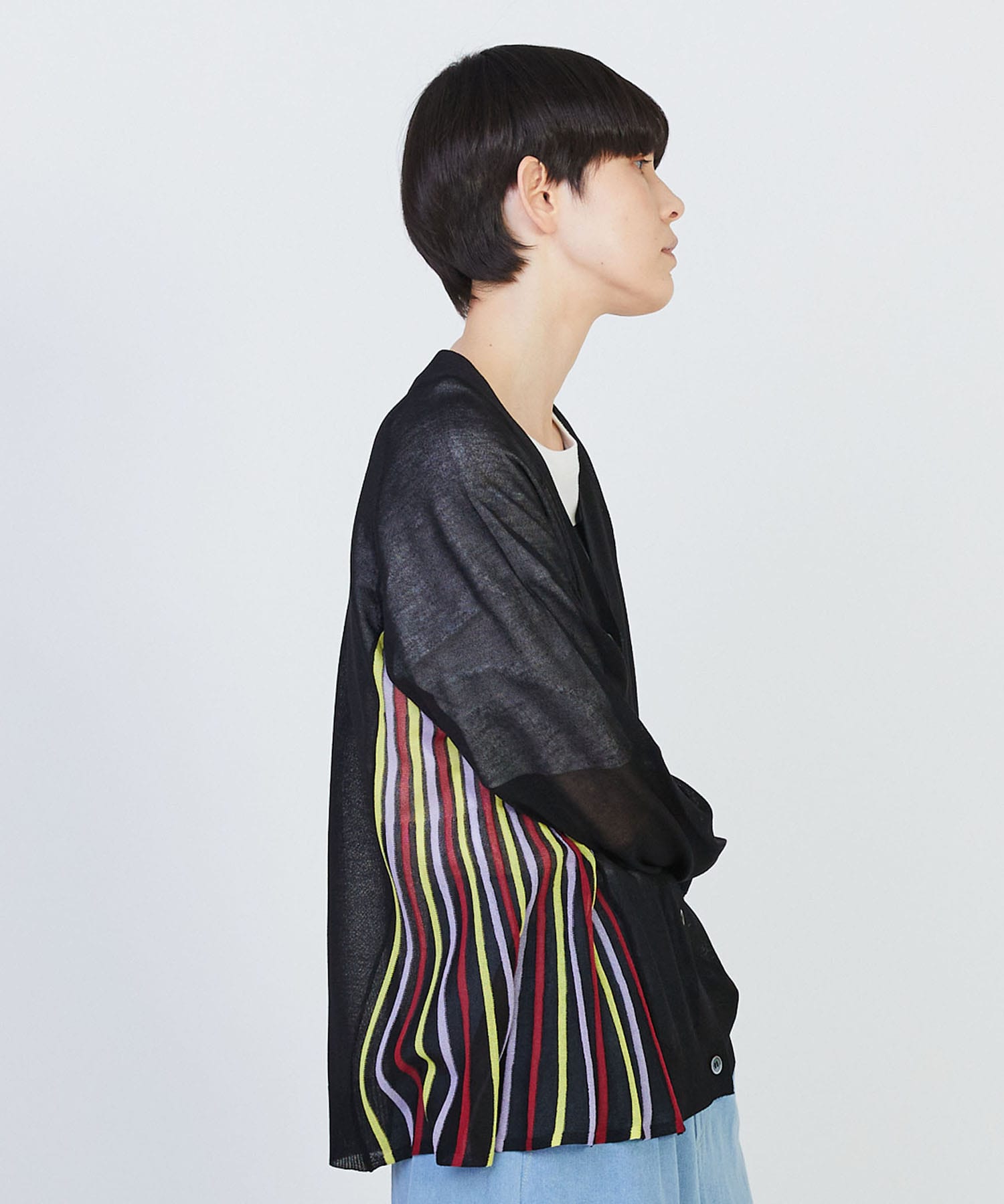 【FRAPBOIS】シアープリーツ カーディガン 詳細画像 ブラック 12