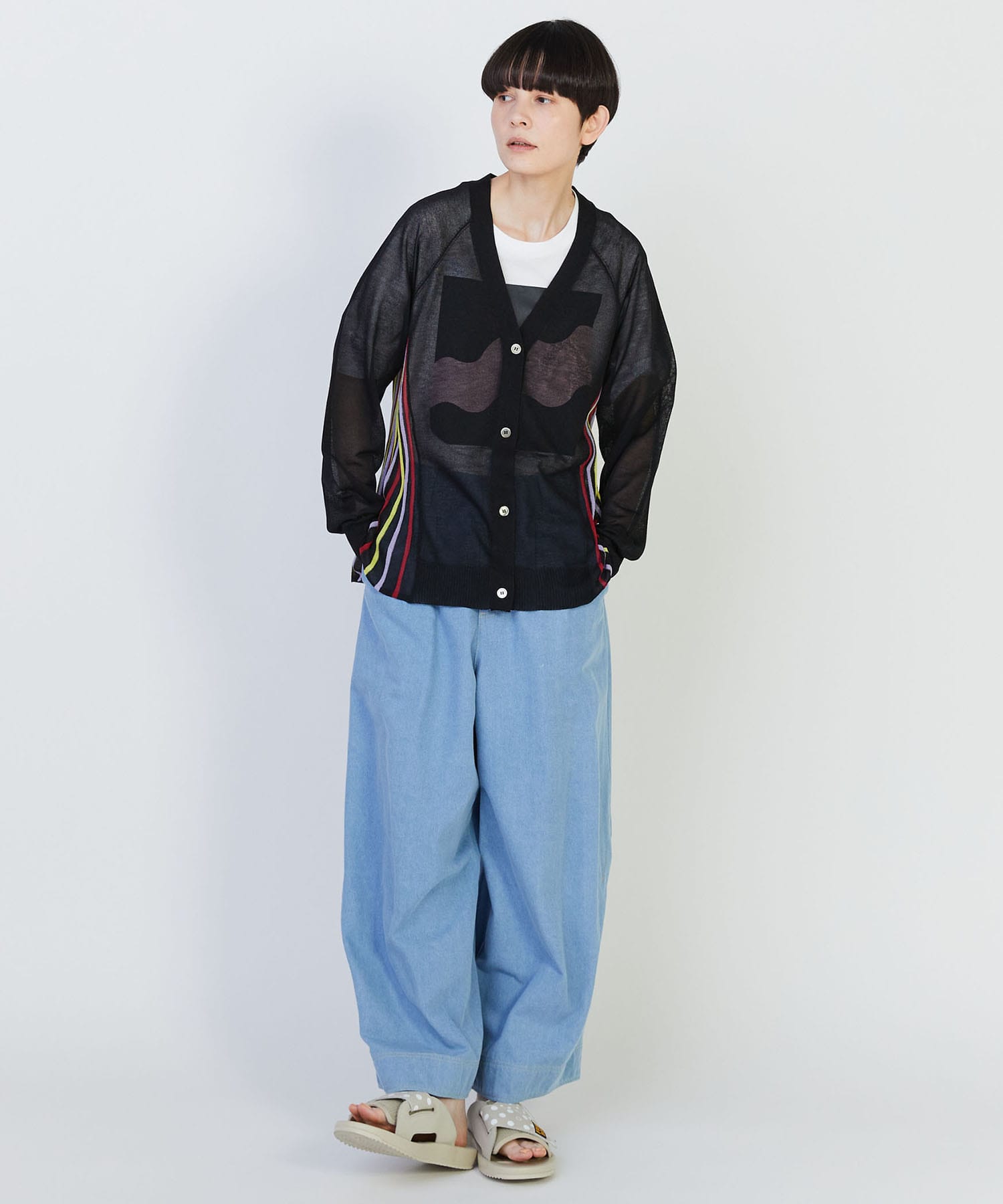 【FRAPBOIS】シアープリーツ カーディガン 詳細画像 ブラック 14