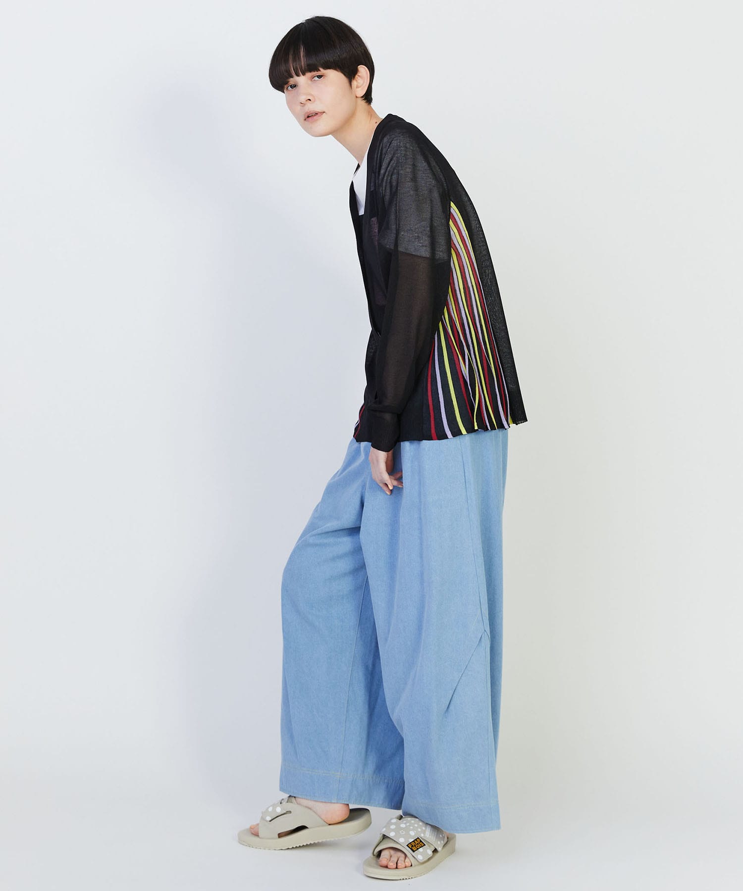 【FRAPBOIS】シアープリーツ カーディガン 詳細画像 ブラック 15