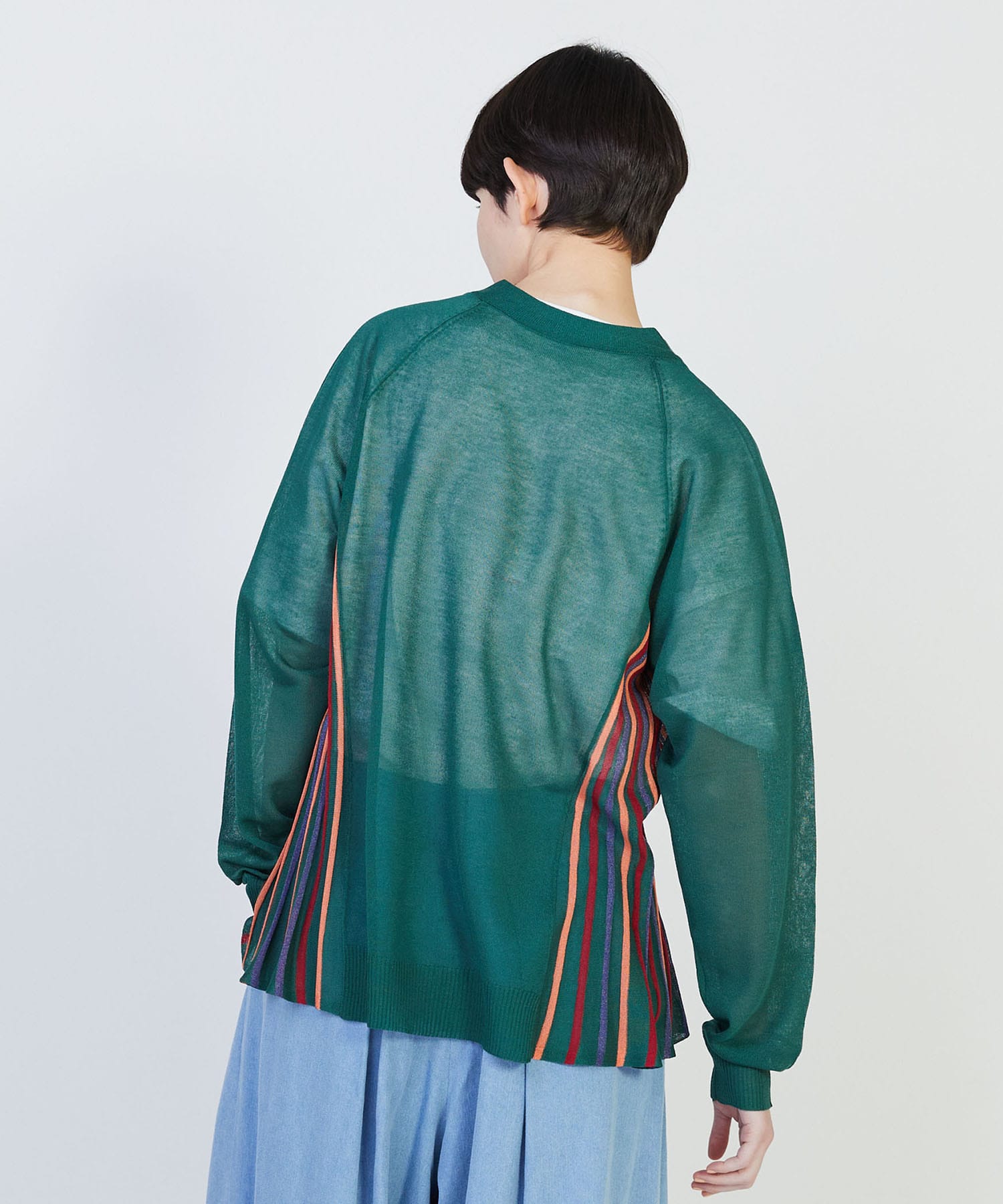 【FRAPBOIS】シアープリーツ カーディガン 詳細画像 ブラック 2