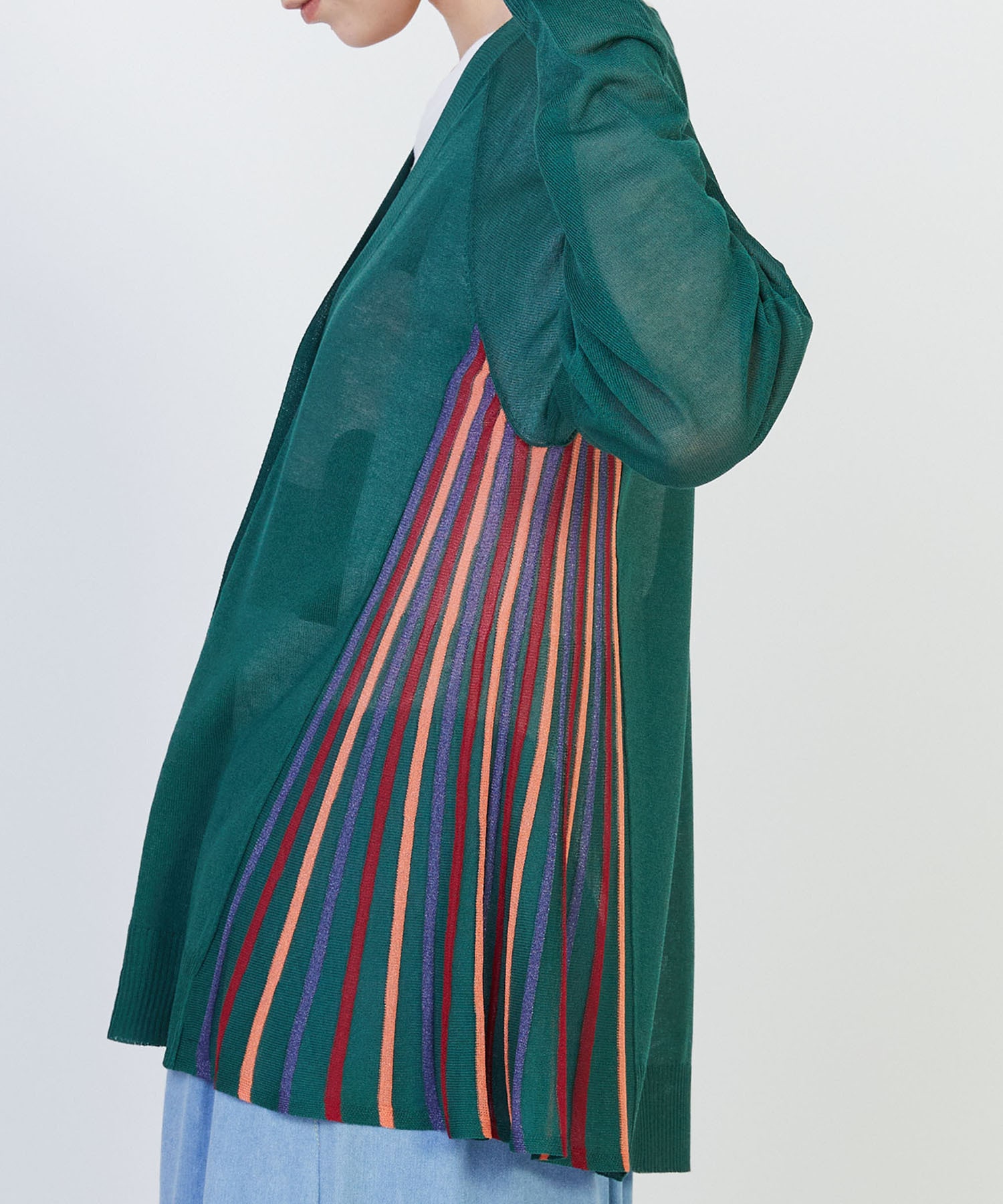 【FRAPBOIS】シアープリーツ カーディガン 詳細画像 ブラック 5