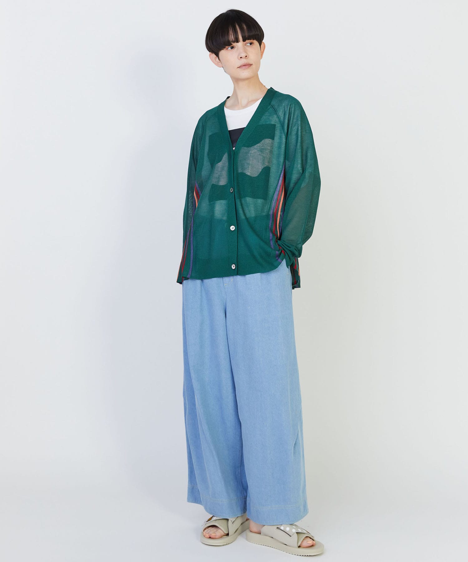 【FRAPBOIS】シアープリーツ カーディガン 詳細画像 ブラック 6