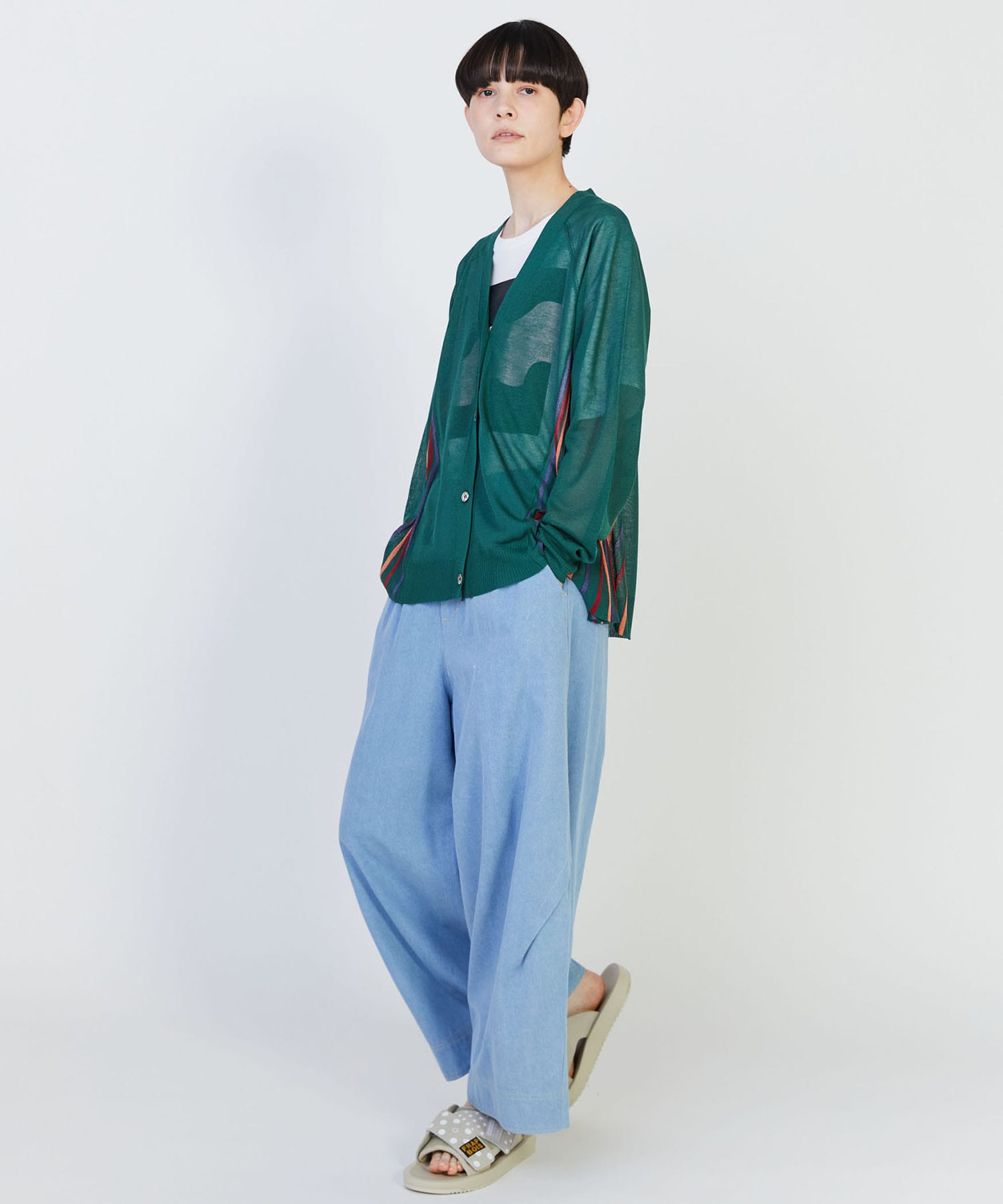 【FRAPBOIS】シアープリーツ カーディガン 詳細画像 ブラック 8