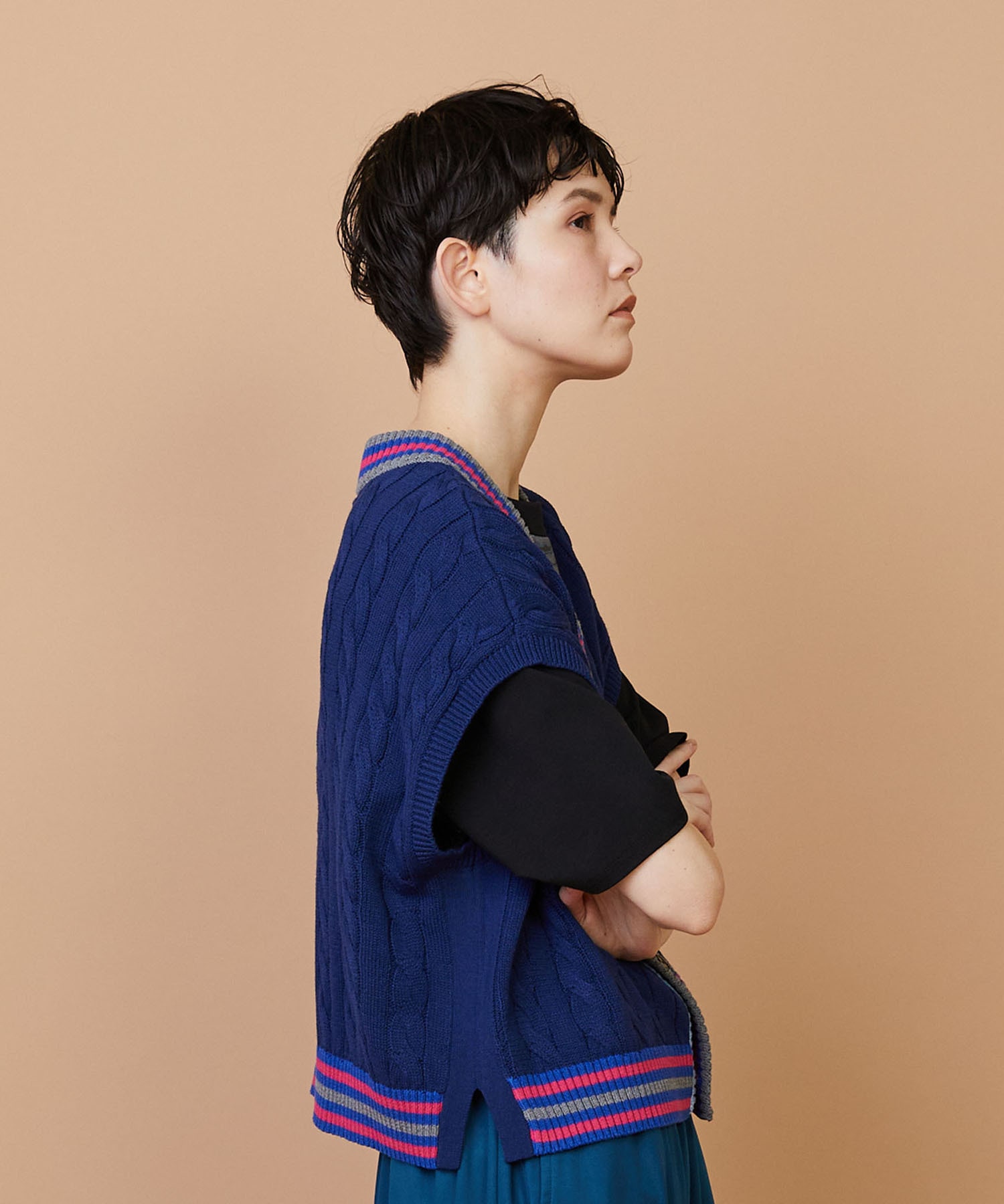 【FRAPBOIS】ラインケーブル ベスト 詳細画像 オフホワイト 3