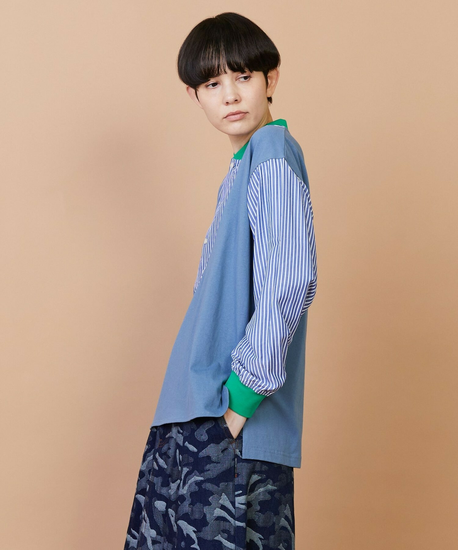 【FRAPBOIS】ストアンド カットソー 詳細画像 ブルー 10