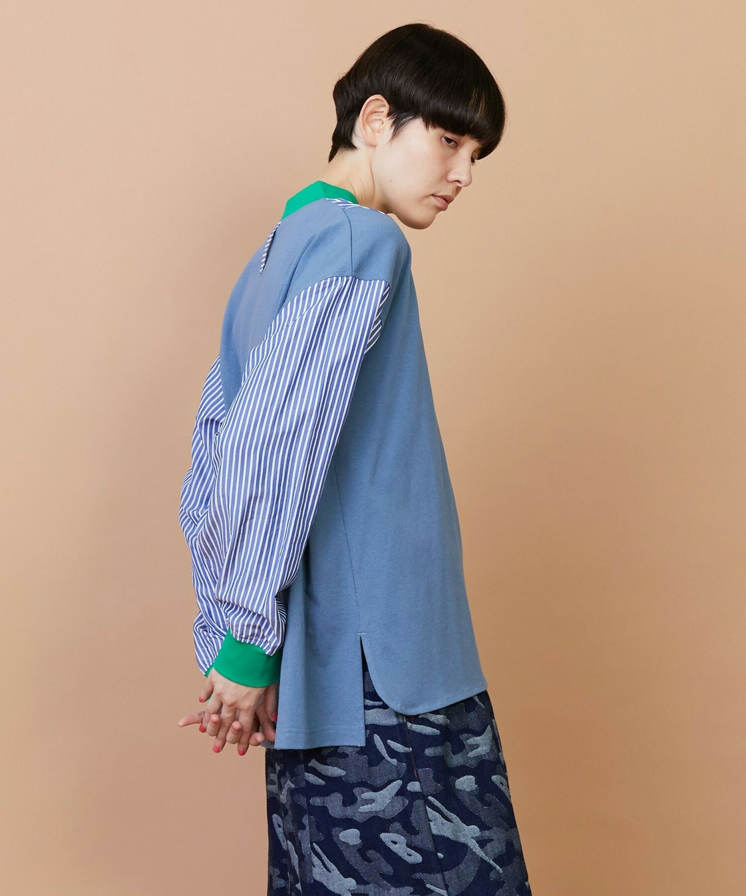 【FRAPBOIS】ストアンド カットソー 詳細画像 ブルー 12