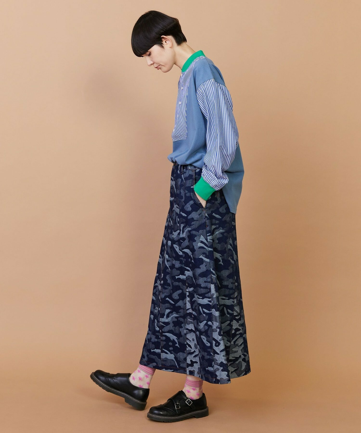 【FRAPBOIS】ストアンド カットソー 詳細画像 ブルー 17