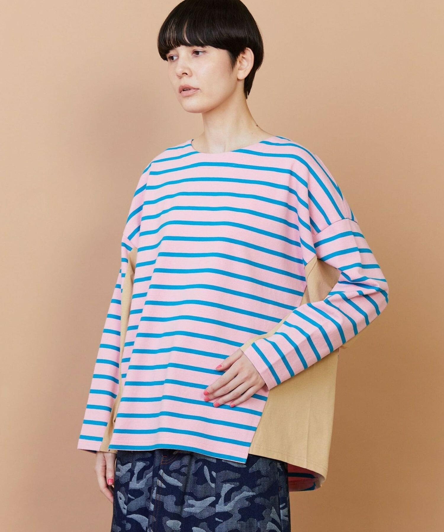 【FRAPBOIS】バスクボーダー カットソー 詳細画像 ピンク 23