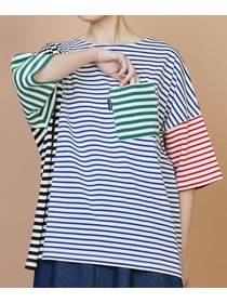 【FRAPBOIS】クワトロボーダー カットソー 詳細画像 ブラック 5