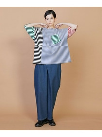 【FRAPBOIS】クワトロボーダー カットソー 詳細画像 ブラック 7