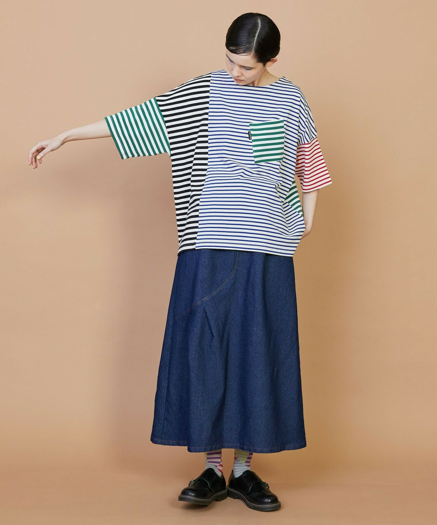 【FRAPBOIS】クワトロボーダー カットソー 詳細画像 ブラック 10