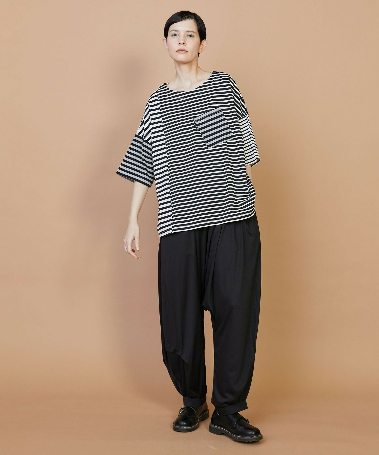 【FRAPBOIS】クワトロボーダー カットソー 詳細画像 ブラック 18