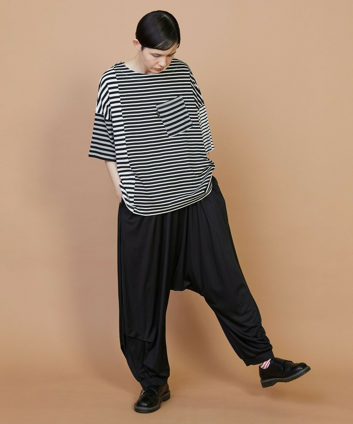 【FRAPBOIS】クワトロボーダー カットソー 詳細画像 ブラック 19