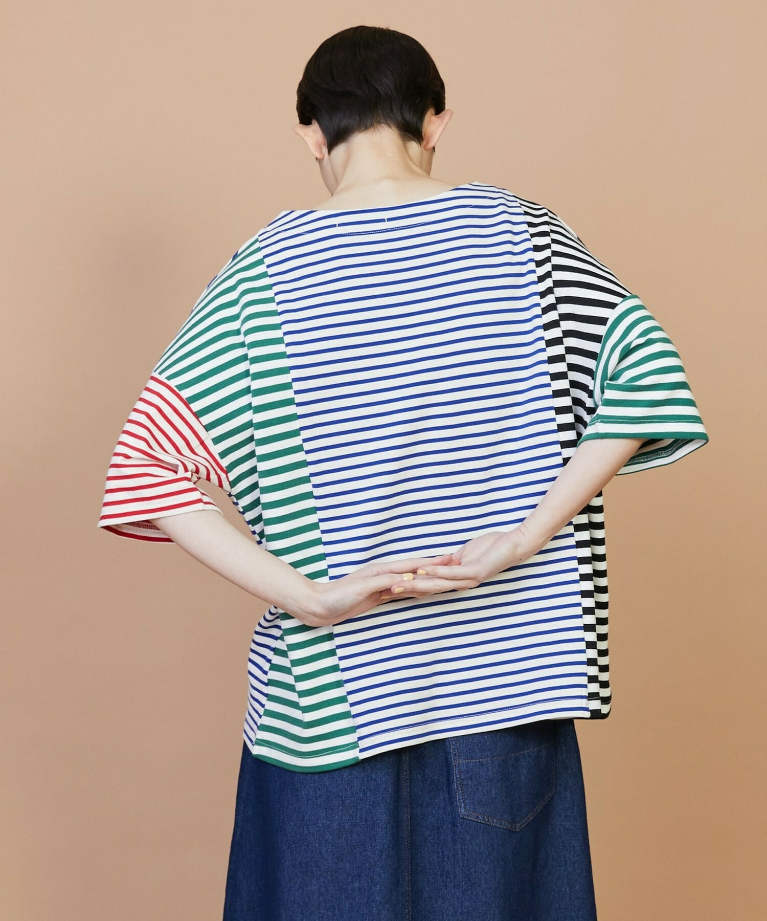 【FRAPBOIS】クワトロボーダー カットソー 詳細画像 ブラック 2