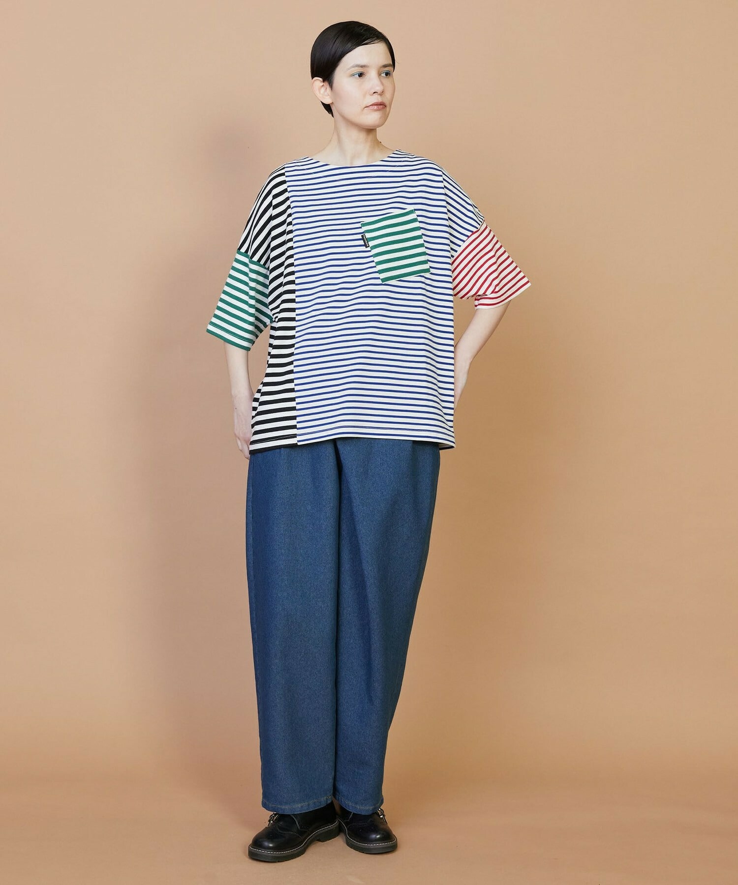 【FRAPBOIS】クワトロボーダー カットソー 詳細画像 ブラック 6