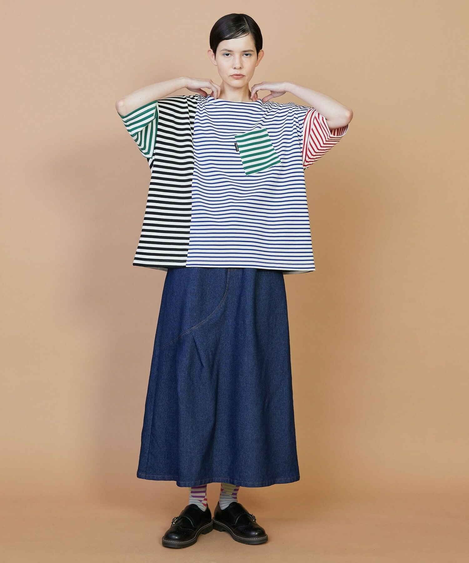 【FRAPBOIS】クワトロボーダー カットソー 詳細画像 ブラック 9