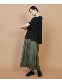 【FRAPBOIS】パネルギャザー カットソー 詳細画像 ブラック 12