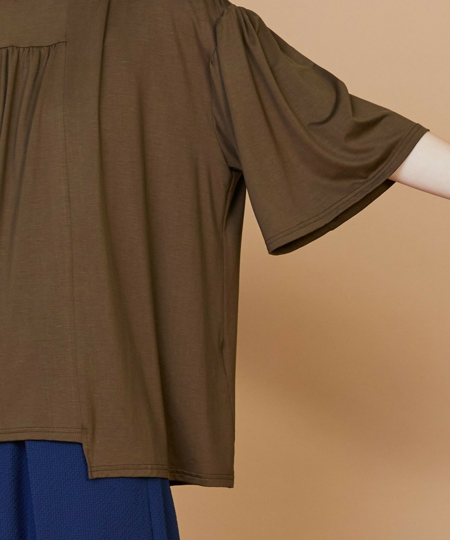 【FRAPBOIS】パネルギャザー カットソー 詳細画像 ブラック 4