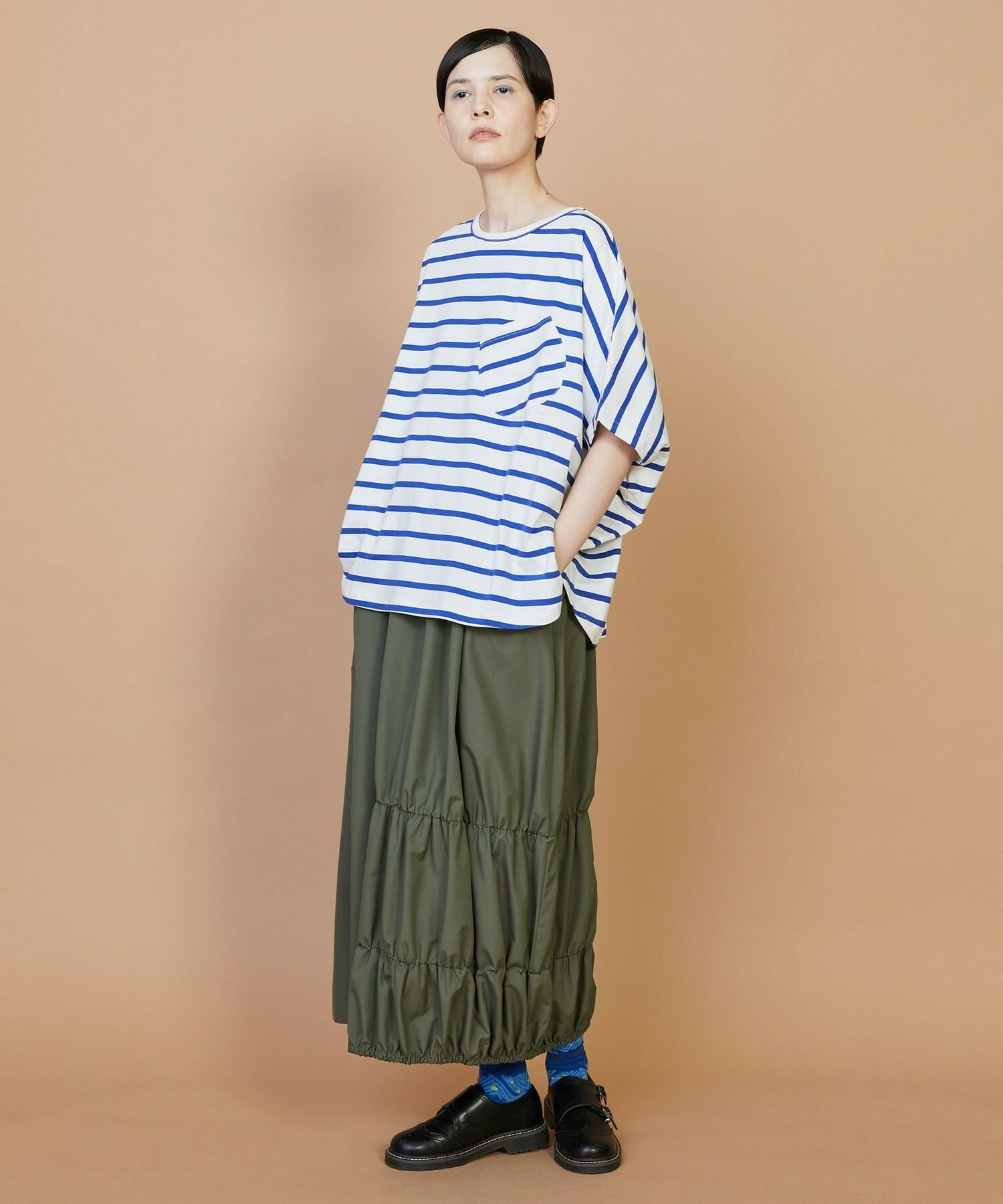 【FRAPBOIS】サークルボーダー カットソー 詳細画像 ブラック 12