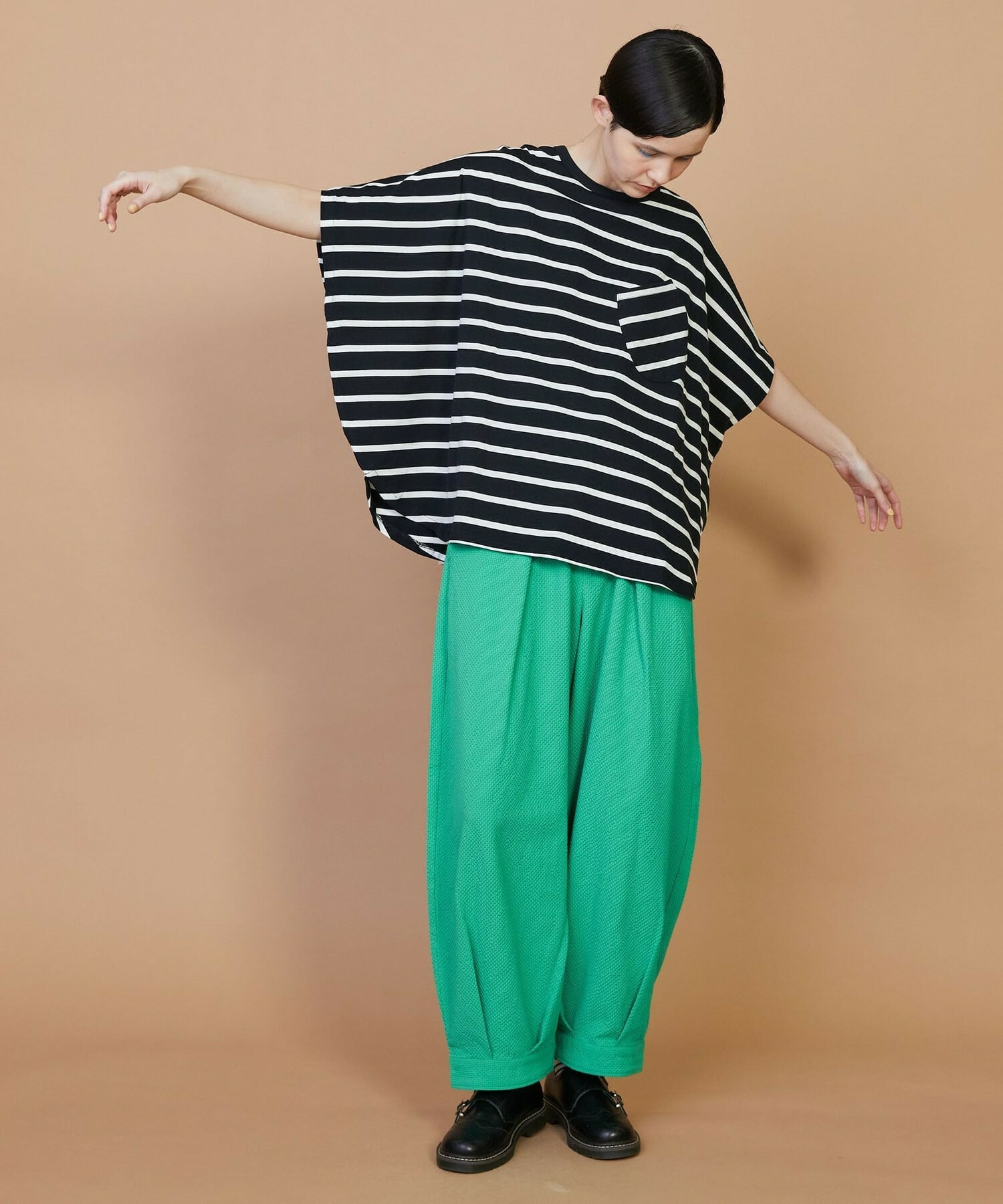 【FRAPBOIS】サークルボーダー カットソー 詳細画像 ブラック 20