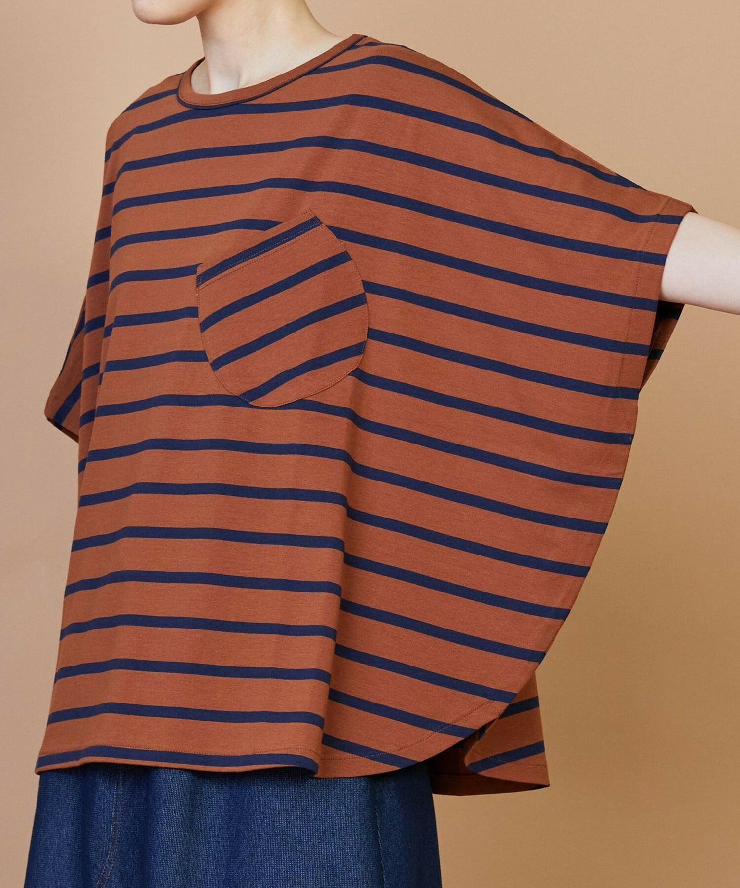 【FRAPBOIS】サークルボーダー カットソー 詳細画像 ブラック 3