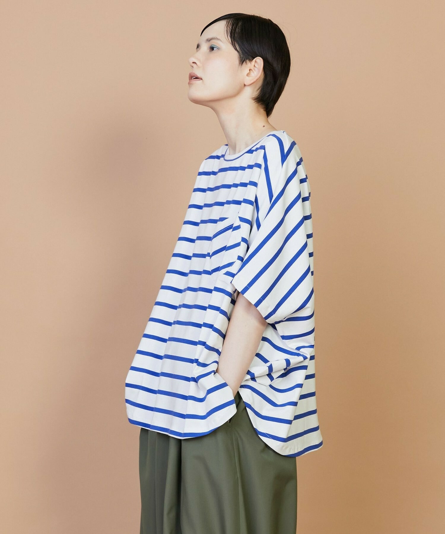 【FRAPBOIS】サークルボーダー カットソー 詳細画像 ブラック 8