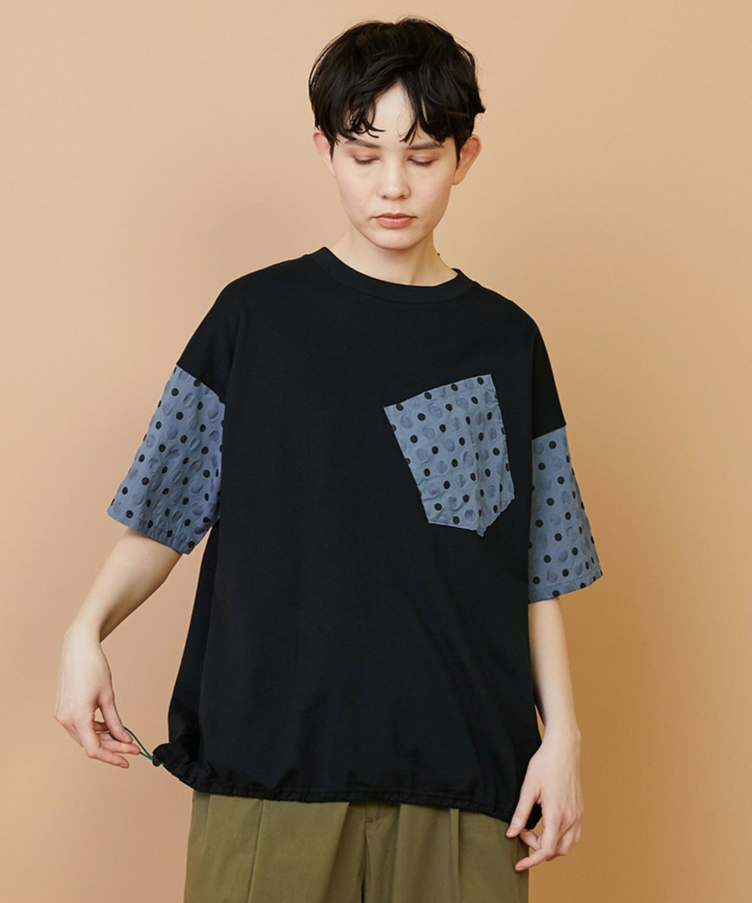 【FRAPBOIS】エンボスドットT 詳細画像 ブラック 1