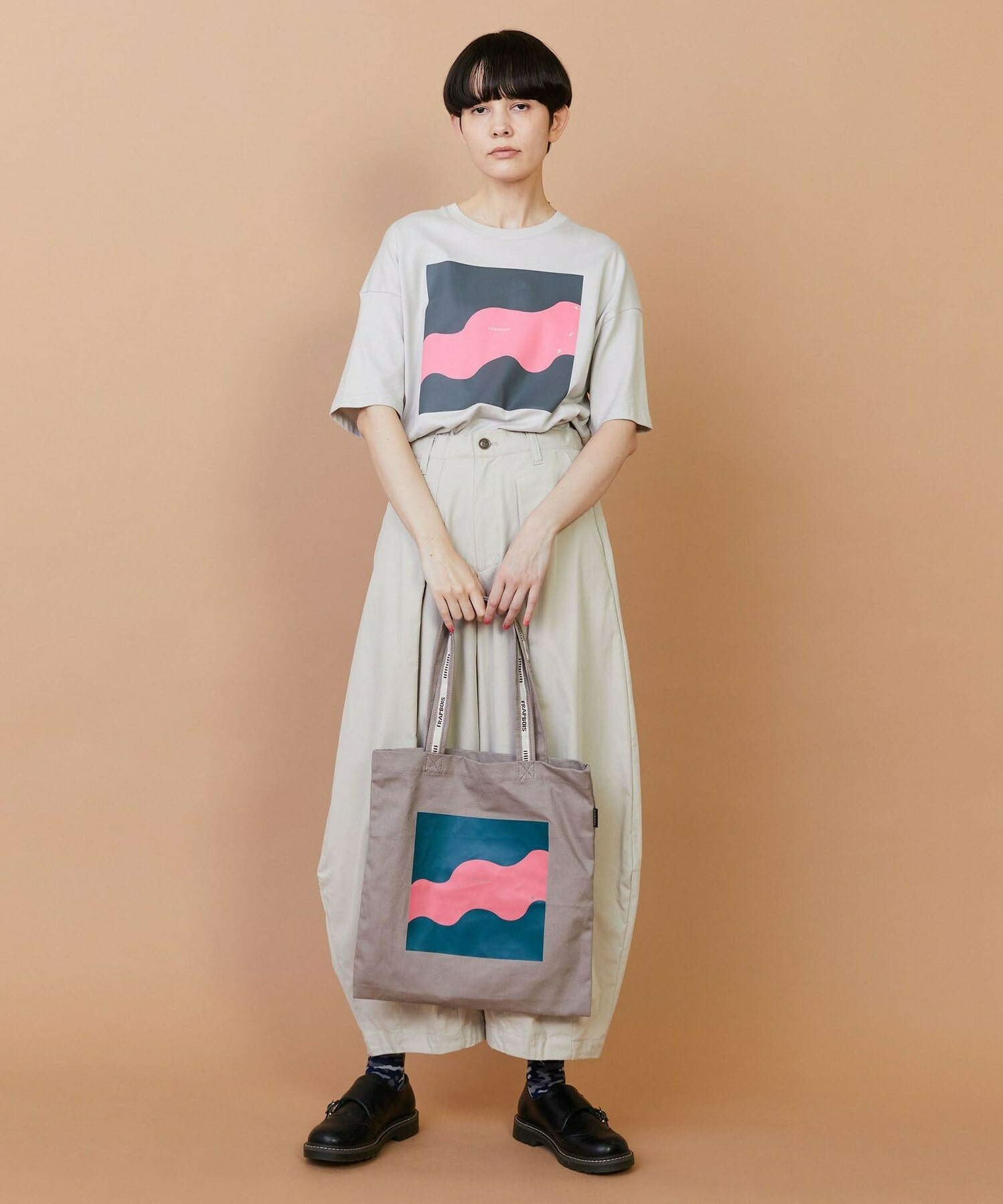 【FRAPBOIS】リバーロゴトート 詳細画像 グレイッシュベージュ 3