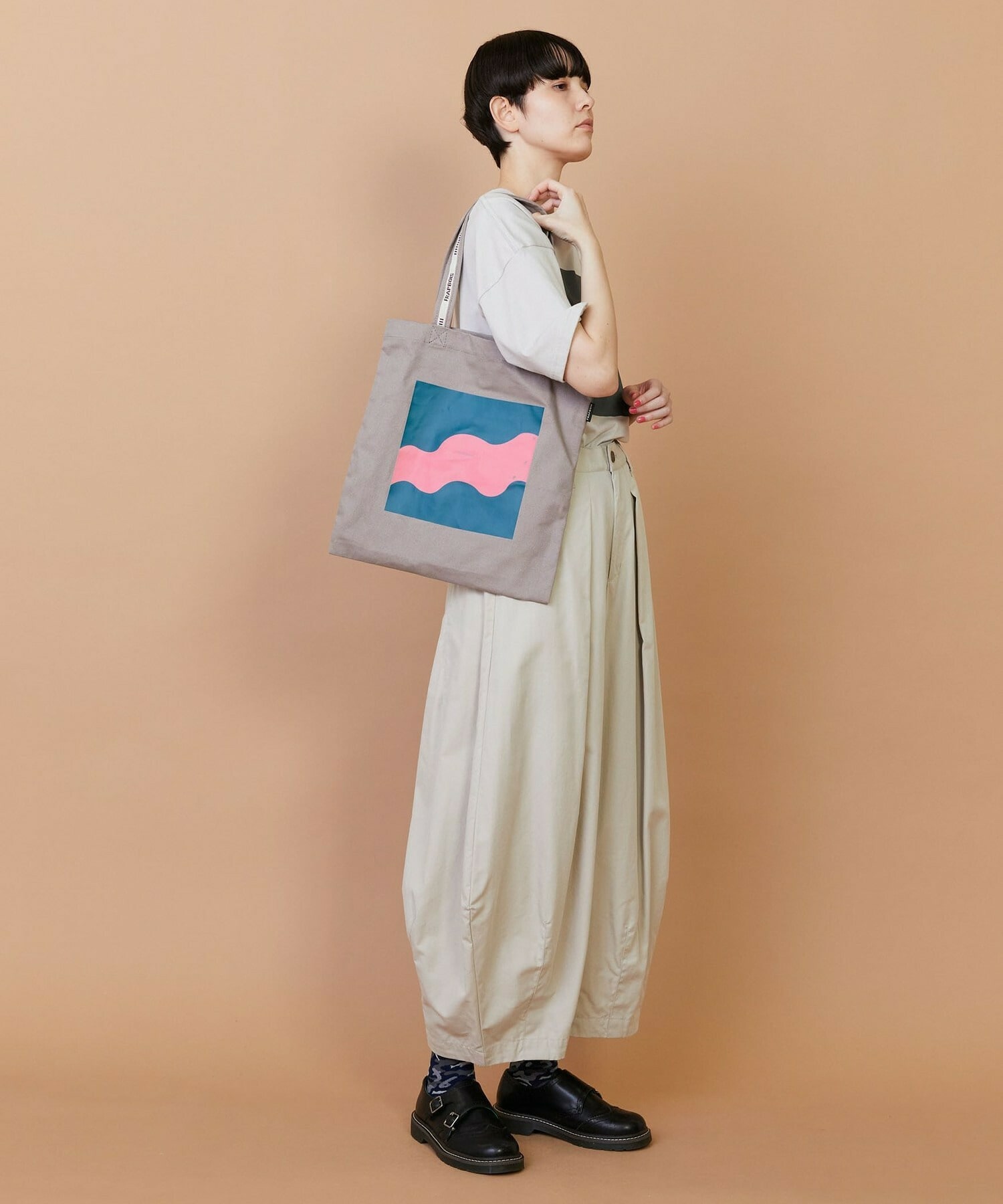 【FRAPBOIS】リバーロゴトート 詳細画像 グレイッシュベージュ 4