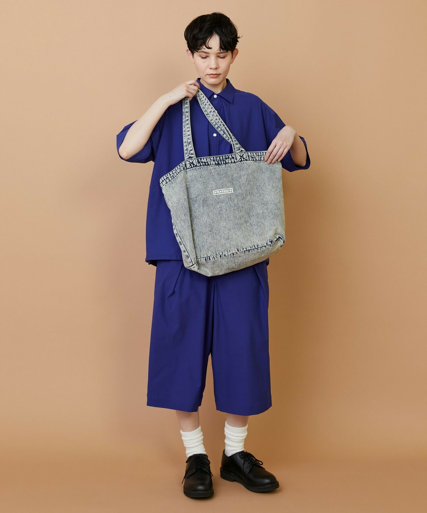 【FRAPBOIS】デニムロゴBAG 詳細画像 ブルー 14