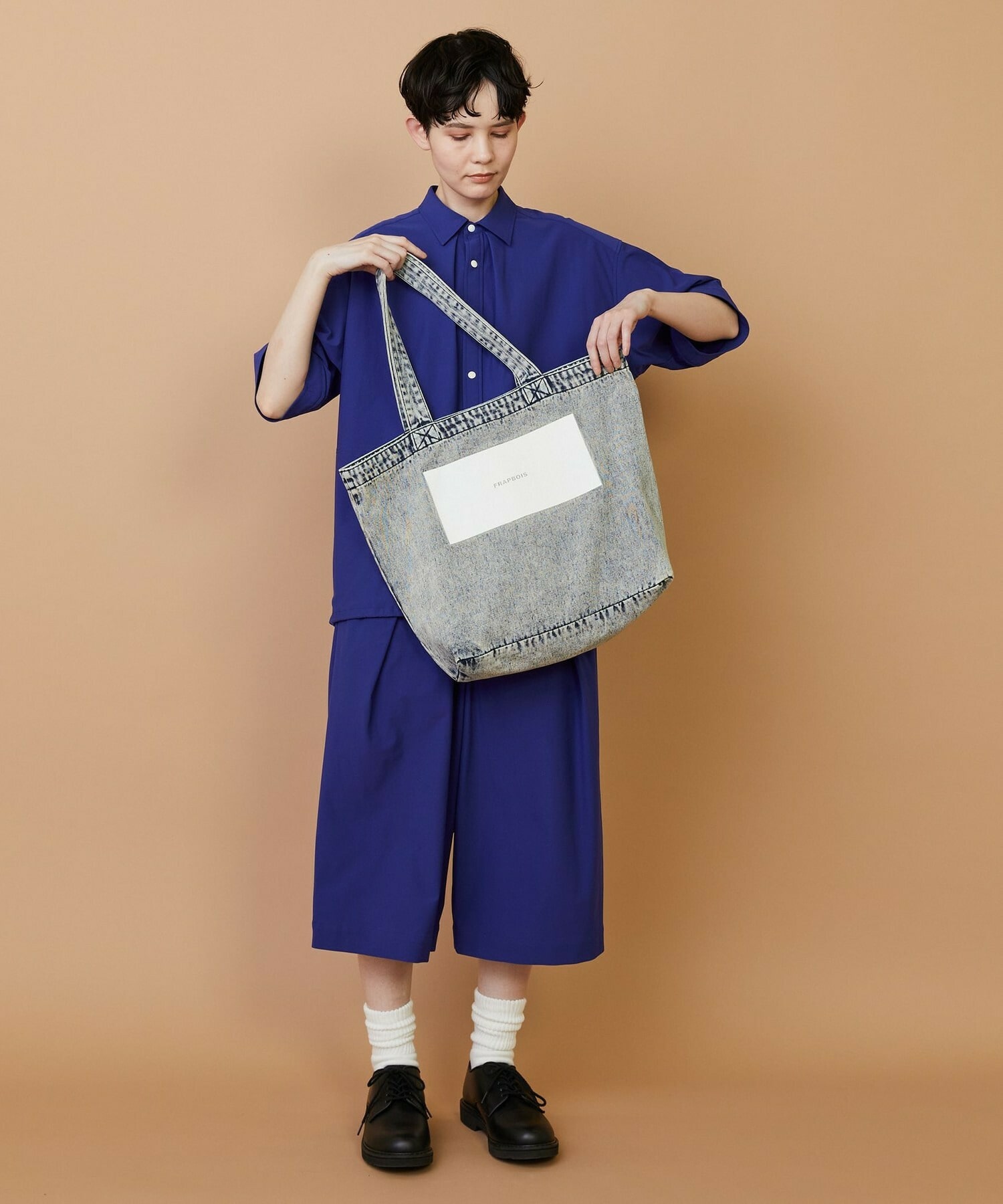 【FRAPBOIS】デニムロゴBAG 詳細画像 ブルー 15