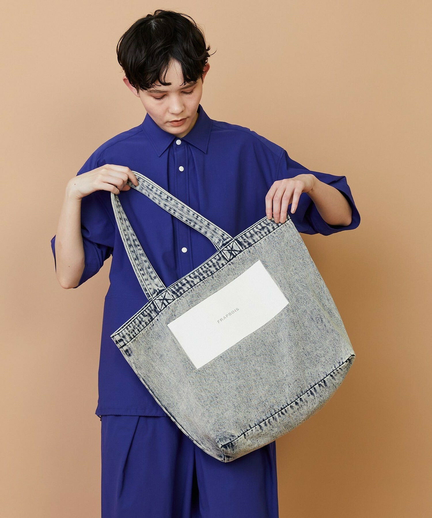 【FRAPBOIS】デニムロゴBAG 詳細画像 ブルー 8
