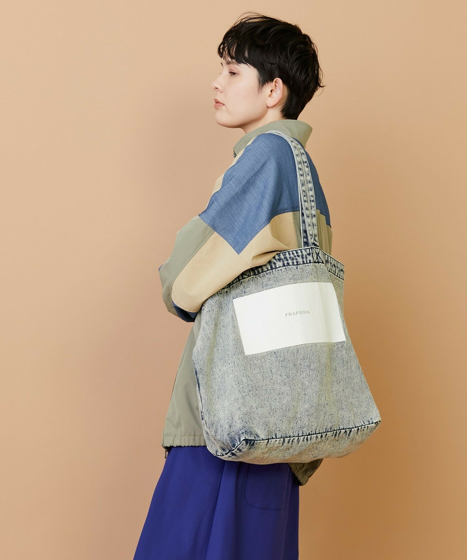 【FRAPBOIS】デニムロゴBAG 詳細画像 ブルー 9