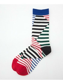 【FRAPBOIS】クワトロボーダーソックス 詳細画像 ブラック 5