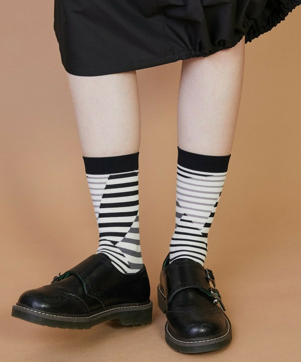 クワトロボーダーソックス 詳細画像 ブラック 1