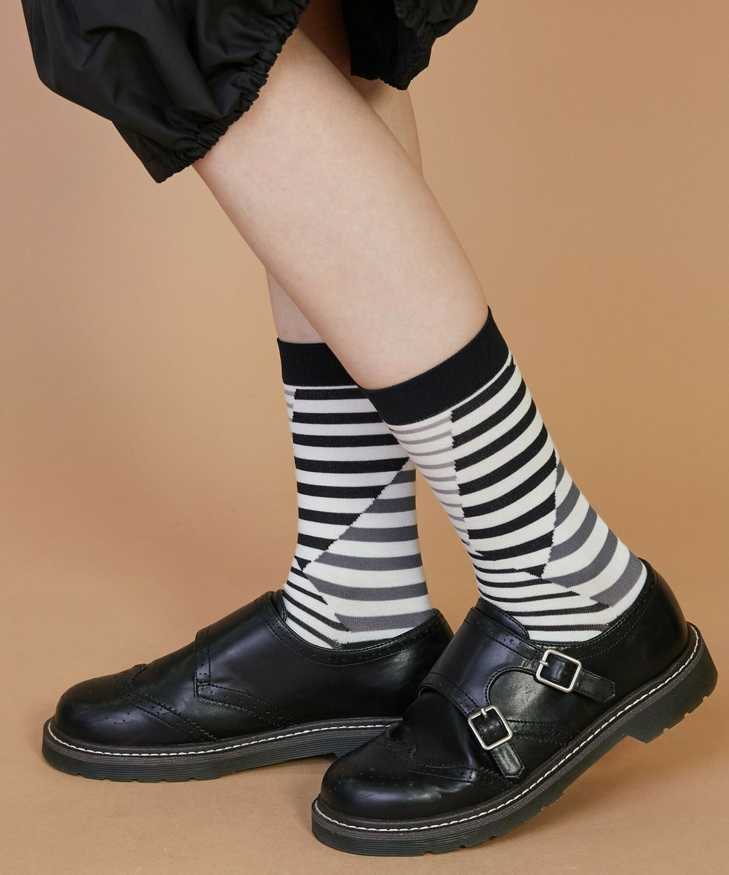 【FRAPBOIS】クワトロボーダーソックス 詳細画像 ブラック 10