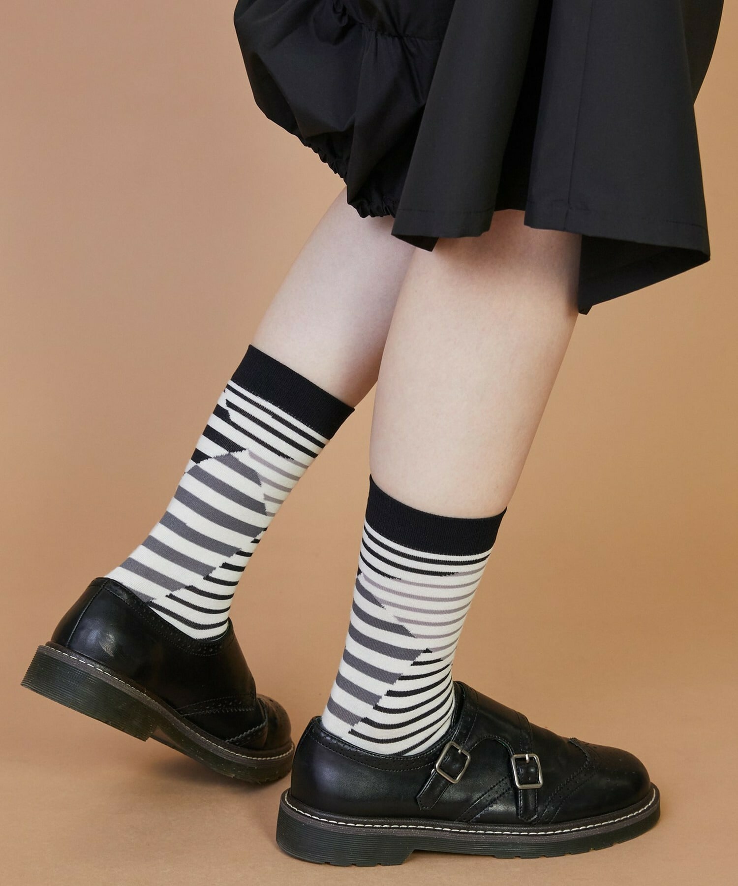 【FRAPBOIS】クワトロボーダーソックス 詳細画像 ブラック 12