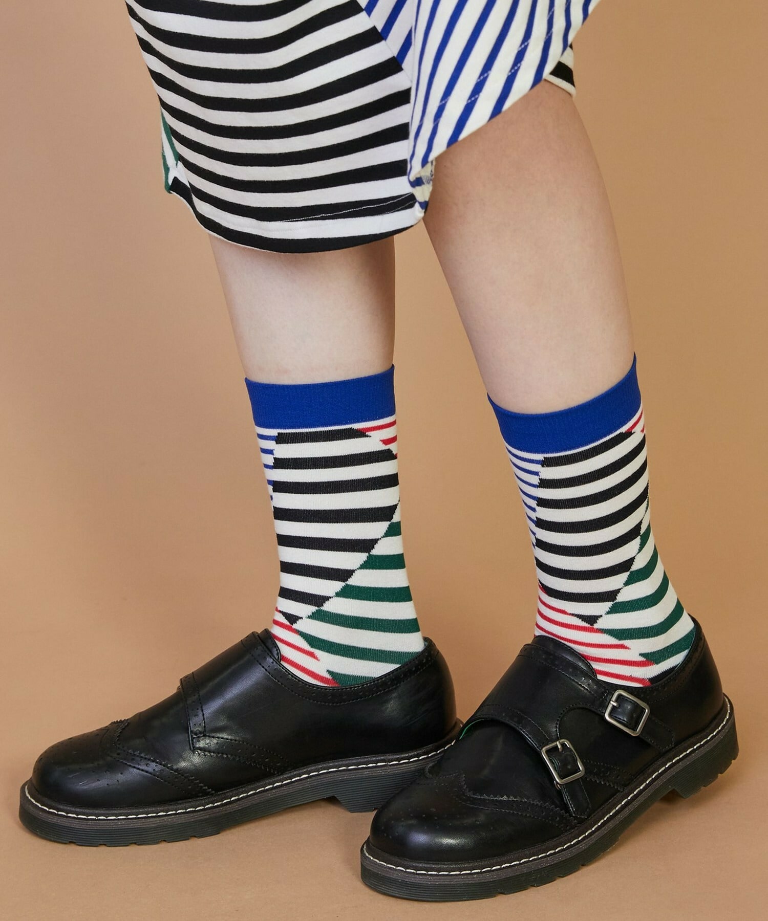 【FRAPBOIS】クワトロボーダーソックス 詳細画像 ブラック 6